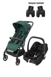 Maxi-Cosi Soho-Cabriofix İ-Size Ana Kucaklı Ultra Kompakt Seyahat Sistem Bebek Arabası Green-Black - 1