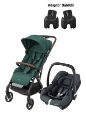 Maxi-Cosi Soho-Cabriofix İ-Size Ana Kucaklı Ultra Kompakt Seyahat Sistem Bebek Arabası Green-Graphite - 1