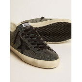 Golden Goose Super-Star in black Swarovski crystals with black suede star - 2