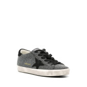 Golden Goose Super-Star in black Swarovski crystals with black suede star - 5