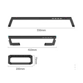 TechTic Bilgisayar Monitör Yükseltici Laptop Sehpası RGB 4 USB Hub Yükseklik Ayarlı Monitör Standı - 5