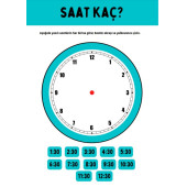 Saatleri Öğreniyorum YAZ-SİL Kitabı (YAZ-SİL Kalem Hediyeli) - 6