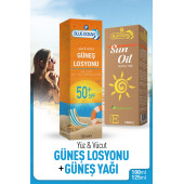 Blue Ocean 50 Faktör Güneş Kremi + Güneş Yağı Seti - 1