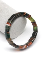 Madagaskar Akik Doğal Taş Bileklik 12 x 14 mm Özel Kesim thumbnail 1