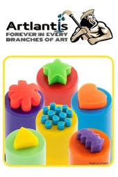 Oyun Hamuru 4 Renk Play-Doh Oyuncak Merdane Silindir Kesici Şekiller Kalıp Enjektör Seti 1 Paket Okul Öncesi Kreş Anasınıfı Etkinlik - 5