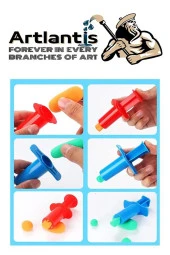 Oyun Hamuru 4 Renk Play-Doh Oyuncak Merdane Silindir Kesici Şekiller Kalıp Enjektör Seti 1 Paket Okul Öncesi Kreş Anasınıfı Etkinlik - 7
