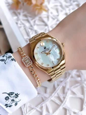 Beverly Hills Polo Gold Çelik Kasa&Kordon Kararma Renk Atmaz Kadın Kol Saati+Bileklik 3385C.120 thumbnail 2