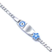 Bebek Bileklik Çelik Mavi Nazar Boncuklu BLK-964 - 3