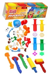 Oyun Hamuru 4 Renk Lets Oyuncak Merdane Silindir Kesici Şekiller Kalıp Enjektör Seti 1 Paket Okul Öncesi Kreş Anasınıfı Etkinlik - 1