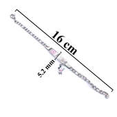 Bebek Bileklik Çelik Pembe Nazar Boncuklu Mickey Mouse BLK-963 thumbnail 4