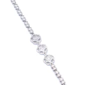 316L Çelik  Zirkon Taşlı Yıldızlı Kadın Bileklik BLK-538 - 4