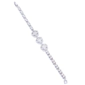 316L Çelik  Zirkon Taşlı Yıldızlı Kadın Bileklik BLK-538 - 5