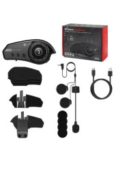 Torima BT-35 Siyah 5.0 Bluetooth Motosiklet Kulaklığı Intercom Siyah Motorsiklet Kulaklık thumbnail 2