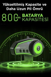 Torima BT-35 Siyah 5.0 Bluetooth Motosiklet Kulaklığı Intercom Siyah Motorsiklet Kulaklık thumbnail 3
