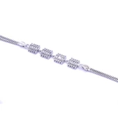 316L Çelik Kare Zirkon Taşlı Kadın Bileklik BLK-797 - 4