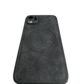 İphone 13 Uyumlu Alfa Desenli Magsafe Kablosuz Şarj Özellikli Kılıf Modeli SİYAH - 4