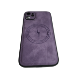 İphone 13 PRO MAX Uyumlu Alfa Desenli Magsafe Kablosuz Şarj Özellikli Kılıf Modeli MOR - 4