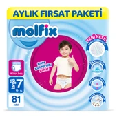 Molfix Pants Bebek Bezi 7 Beden XXL Aylık Fırsat Paketi 81 Adet thumbnail 1