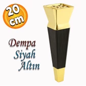 Dempa Lüks Mobilya Yükseltici Kanepe Tv Ünitesi Koltuk Ayağı Konsol Ayakları Siyah Altın 20 Cm thumbnail 1