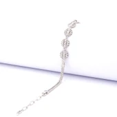 316L Çelik Zirkon Taşlı Şekilli Kadın Bileklik BLK-796 thumbnail 1