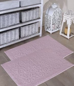 2 Adet Ayak Havlusu I Banyo Paspası I Abdest Paspası I Paspas Seti I 50x70cm - 1