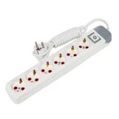 Asgrup-Au62A 6Lı Grup Priz Topraklı 2 Metre Anahtarlı - 2