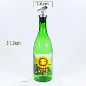 Yağdanlık Sosluk Sirkelik Ay Çiçek Animasyon Çimen Yeşili 750 ml Akıtıcılı - 2