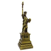 Vintage Metal USA Özgürlük Heykeli Antik Bronz 32 cm thumbnail 2