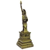 Vintage Metal USA Özgürlük Heykeli Antik Bronz 32 cm thumbnail 4