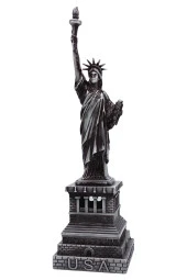 Vintage Metal USA Özgürlük Heykeli Gümüş 32 cm thumbnail 10