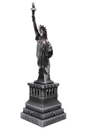 Vintage Metal USA Özgürlük Heykeli Gümüş 32 cm thumbnail 12