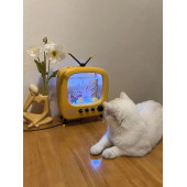 TechTic Tv Şekilli Işıklı Mini Akvaryum Beta Balık Tankı Led Aydınlatma Termostatik Isıtma Vintage thumbnail 7