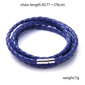 Pratik Tak Çıkar Deri Erkek Kadın Bileklik Paslanmaz Çelik Uç - 9