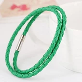 Pratik Tak Çıkar Deri Erkek Kadın Bileklik Paslanmaz Çelik Uç - 10