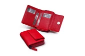 SANLINE 2768 Hakiki Deri Kadın Cüzdan - Kırmızı - 1