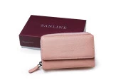 SANLINE 2754 Hakiki Deri Kadın Cüzdan - Pudra - 1