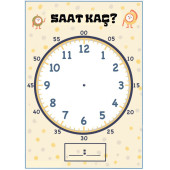 Saat Öğrenme Seti (Kes-Yapıştır-Yaz-Sil) - 4