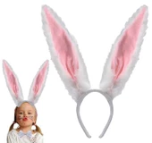 Peluş Malzemeden İmal Mega Boy Şekil Verilebilir Tavşan Kulağı Beyaz 14X43 cm thumbnail 1