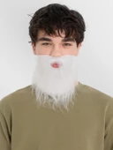 Beyaz Kırçıllı Arkadan Lastikli Beyaz Takma Sakal Yetişkin Çocuk Uyumlu thumbnail 1