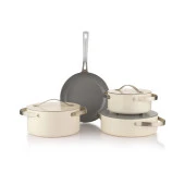 Schafer Moonlight Seramik Tencere Seti 7 Parça-Krem - 5