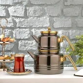 Schafer Emily Emaye Çaydanlık Takımı 3 Parça-Siyah thumbnail 1