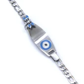 FerizZ 316L Çelik Mavi Nazar Boncuklu Yusufçuk Çocuk Bileklik BLK-957 thumbnail 4