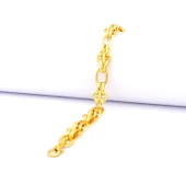 22 Ayar Altın Kaplama Işıltılı Zincir Kadın Bileklik BLK-426 thumbnail 1