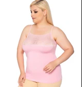 Gümüş Bayan Önü Geniş Dantelli İp Askılı Atlet 4064 thumbnail 6