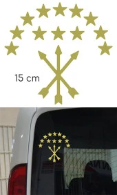 Adige Bayrak Folyo Etiket Altın Yaldız 15 cm - 1