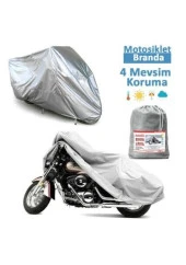 Motoran Allegro Arka Çanta İçin Uyumlu  Yeni Eko Motor Brandası Koruma Gri - 1