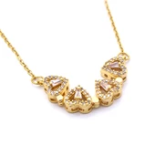 Çelik Kolye, Yonca Kolye Altın Kaplama Kadın Kolye KLY-396 thumbnail 5