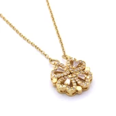 Çelik Kolye, Yonca Kolye Altın Kaplama Kadın Kolye KLY-396 thumbnail 4