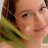 Çelik Kolye, Yonca Kolye Altın Kaplama Kadın Kolye KLY-396 thumbnail 3