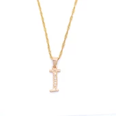 Altın Kaplama Zirkon Taşlı I Harfi Kadın Kolye KLY-306 thumbnail 1